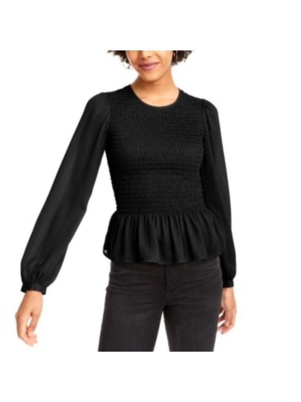 Leyden Smocked Peplum Blouse